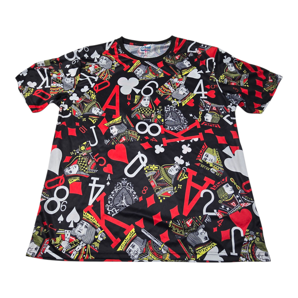 Fresh Prints of BelAir Pullover Shirt 3X Playing Cards Motif multicolor